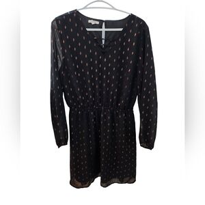 Maurices Black Dress with Gold Accents